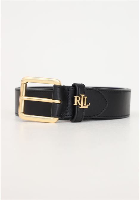 Black women's belt with logo LAUREN RALPH LAUREN | 412942212001BLACK